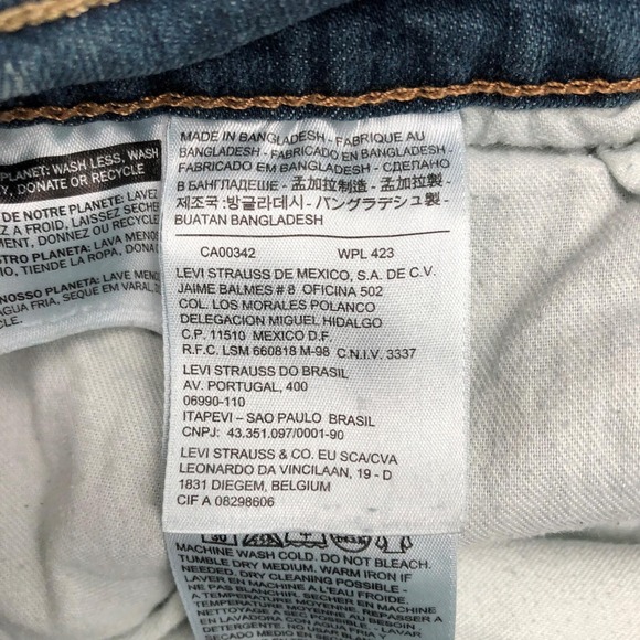 Levis 505 Jeans Mens 34x32 Blue Denim Straight Leg Stretch Medium Wash Classic - Picture 4 of 16